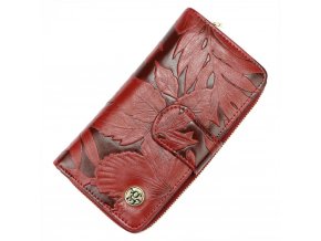 GREGORIO Kožená červená dámska peňaženka v krabičke