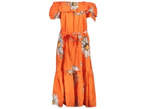DESIGUAL Štýlové Dámske Krátke Šaty Oranžová (Veľkosť S, Farba oranžová)