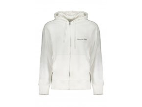 Calvin Klein Perfektná Pánska Mikina na zips Biela (Veľkosť M, Farba Biela)