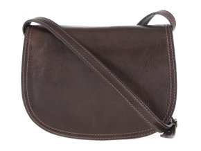 Kožená crossbody dámska kabelka Enila I Fratelli tmavá hnedá