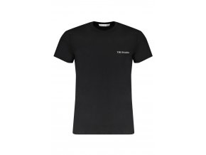 TRUSSARDI Perfektné Pánske Tričko Krátky Rukáv Čierna (Veľkosť XL, Farba čierna)