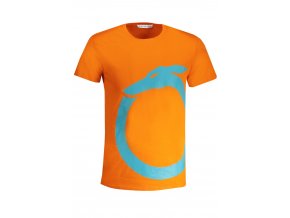 TRUSSARDI Perfektné Pánske Tričko Krátky Rukáv Oranžová (Veľkosť S, Farba oranžová)