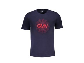 GIAN MARCO VENTURI Perfektné Pánske Tričko Krátky Rukáv Modrá (Veľkosť M, Farba modrá)