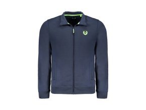 GIAN MARCO VENTURI Perfektná Pánska Mikina na zips Modrá (Veľkosť XL, Farba modrá)