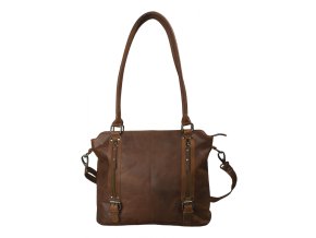 Dámska Kožená Taška na rameno Buffalo Pull Vintage Leather 36x30x14cm hnedá (Farba Hnedá)