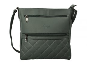 Dámska Taška cez rameno dariya® s prešívaným vzorom 27x27x10cm tmavo zelená (Farba zelená)
