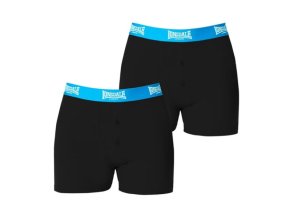 Prémiové Pánske Boxerky Lonsdale 2ks čierno modré (Veľkosť 3XL, Farba čierna)