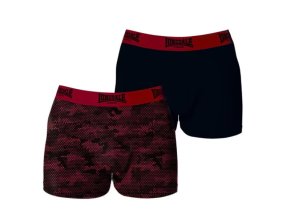 Prémiové Pánske Trenky Lonsdale 2ks červená kamufláž (Veľkosť L, Farba červená)