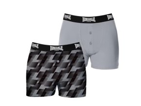 Prémiové Pánske Boxerky Lonsdale 2ks šedá kamufláž (Veľkosť L, Farba šedá)