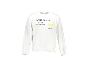 Calvin Klein Perfektná Pánska Mikina Biela (Veľkosť 2XL, Farba Biela)