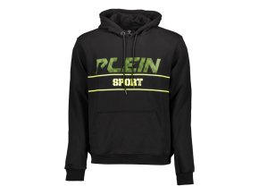 PLEIN SPORT Perfektná Pánska Mikina Čierna (Veľkosť M, Farba čierna)