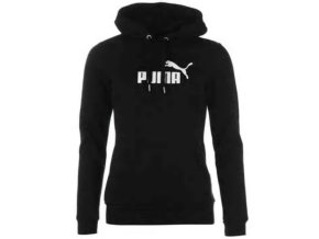 Dámska Mikina PUMA Logo No1 Kapucňa Čierna (Veľkosť S, Farba čierna)