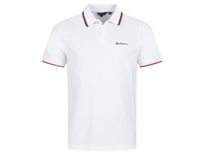 BEN SHERMAN BEN SHERMAN Pánska polokošeľa s dvojitou špičkou 0076270-WHITE