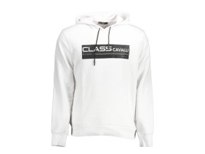CAVALLI CLASS Perfektná Pánska Mikina Biela (Veľkosť 2XL, Farba Biela)