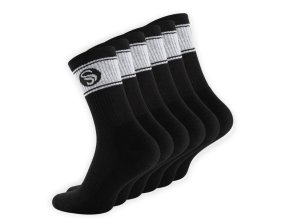 Stark Soul® Retro Look Crew Perfektné Pánske Retro Ponožky 3 páry čierne (Veľkosť 39 - 42, Farba čierna)