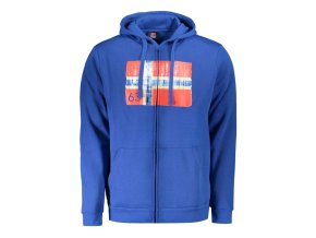 NORWAY 1963 Perfektná Pánska Mikina na zips Modrá (Veľkosť XL, Farba modrá)