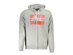 NORWAY 1963 Perfektná Pánska Mikina na zips Šedá (Veľkosť XL, Farba šedá)