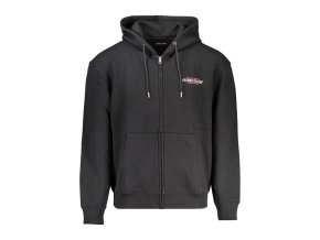 GUESS JEANS Perfektná Pánska Mikina na zips Čierna (Veľkosť L, Farba čierna)