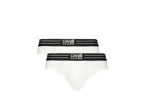 CAVALLI CLASS Perfektné Pánske Slipy Biela (Veľkosť S, Farba Biela)