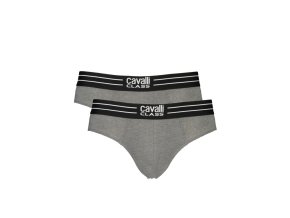 CAVALLI CLASS Perfektné Pánske Slipy Šedá (Veľkosť S, Farba šedá)