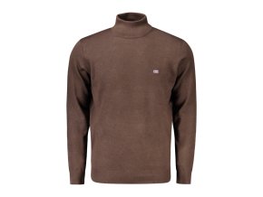 NORWAY 1963 Štýlový Pánsky Pulóver Hnedá (Veľkosť 2XL, Farba Hnedá)