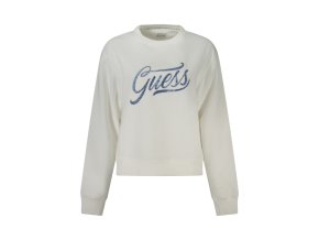 Dámska Mikina bez zipsu GUESS JEANS Biela