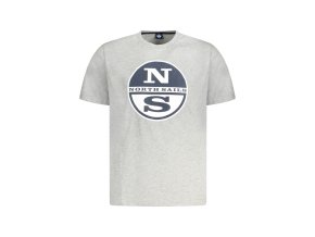 North Sails Perfektné Pánske Tričko Krátky Rukáv Šedá (Veľkosť S, Farba šedá)