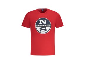 North Sails Perfektné Pánske Tričko Krátky Rukáv Červená (Veľkosť S, Farba červená)
