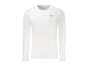 Pepe Jeans Perfektné Pánske Tričko Dlhý Rukáv Biela (Veľkosť S, Farba Biela)