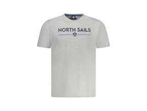 North Sails Perfektné Pánske Tričko Krátky Rukáv Šedá (Veľkosť S, Farba šedá)