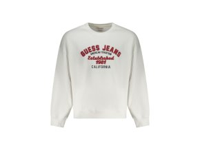 Pánska Mikina bez zipsu GUESS JEANS Biela