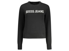GUESS JEANS Štýlový Dámsky Pulóver Čierna