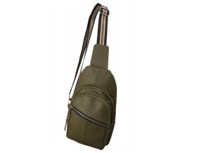 Bodybag Batoh Kožená Taška cez rameno Crossover City Backpack 40x20cm oliva (Farba olivová)