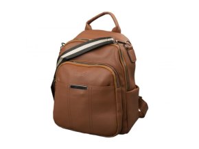 Noblesný Voľnočasový Batoh s kovovými zipsami dariya® unisex 29x25x19cm hnedý