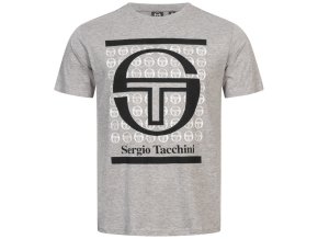 Sergio Tacchini Perfektné Pánske Tričko Krátky Rukáv Šedá
