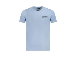 Napapijri Perfektné Pánske Tričko Krátky Rukáv Svetlo modrá (Veľkosť S, Farba modrá)