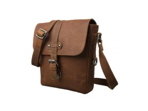 Pánska neformálna kožená Crossbody Taška Buffalo hnedá (Veľkosť UNI, Farba Hnedá)