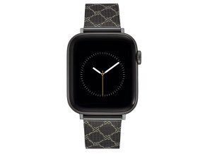 Sieťovaný remienok Nine West tmavosivý so vzorom, pre Apple Watch 38-41 mm