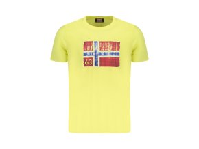 NORWAY 1963 Perfektné Pánske Tričko Krátky Rukáv Žltá (Veľkosť S, Farba žltá)