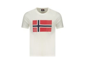 NORWAY 1963 Perfektné Pánske Tričko Krátky Rukáv Biela (Veľkosť S, Farba Biela)
