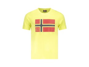 NORWAY 1963 Perfektné Pánske Tričko Krátky Rukáv Žltá (Veľkosť S, Farba žltá)