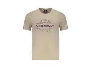NORWAY 1963 Perfektné Pánske Tričko Krátky Rukáv Béžová (Veľkosť M, Farba Bežová)