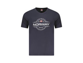 NORWAY 1963 Perfektné Pánske Tričko Krátky Rukáv Modrá (Veľkosť M, Farba modrá)