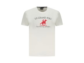 U.S. GRAND POLO Perfektné Pánske Tričko Krátky Rukáv Biela