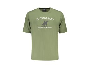 U.S. GRAND POLO Perfektné Pánske Tričko Krátky Rukáv Zelená (Veľkosť S, Farba zelená)