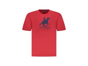U.S. GRAND POLO Perfektné Pánske Tričko Krátky Rukáv Červená (Veľkosť S, Farba červená)
