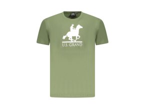 U.S. GRAND POLO Perfektné Pánske Tričko Krátky Rukáv Zelená (Veľkosť S, Farba zelená)