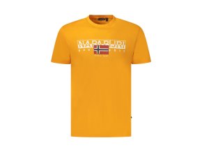 Napapijri Perfektné Pánske Tričko Krátky Rukáv Oranžová (Veľkosť S, Farba oranžová)