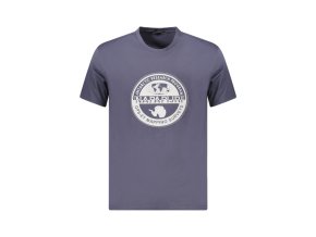 Napapijri Perfektné Pánske Tričko Krátky Rukáv Modrá (Veľkosť S, Farba modrá)