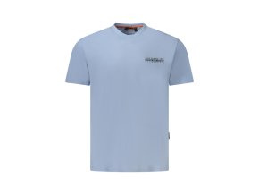 Napapijri Perfektné Pánske Tričko Krátky Rukáv Svetlo modrá (Veľkosť S, Farba modrá)